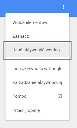 Przeglądanie aktywności na koncie i zarządzanie nią .